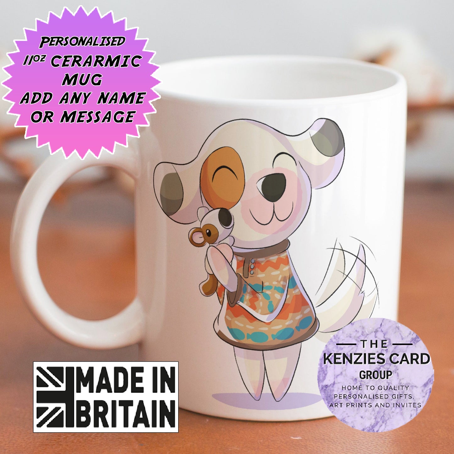 Personalised Animal Crossing Bones Ceramic 11oz Mug