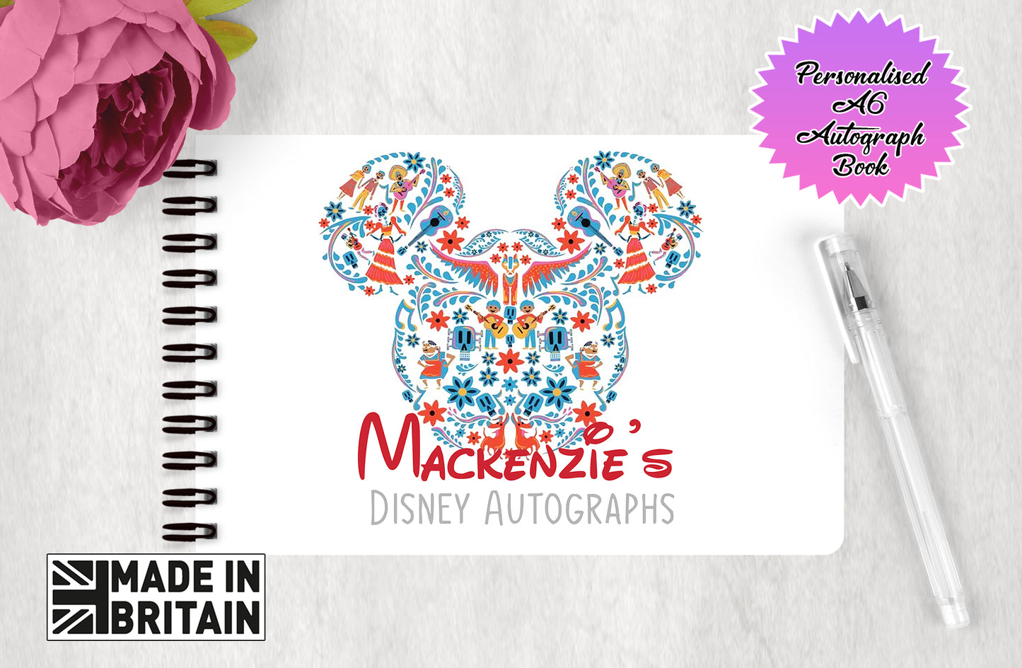 Personalised Disney Autograph Book - Pixars Coco Edition V1