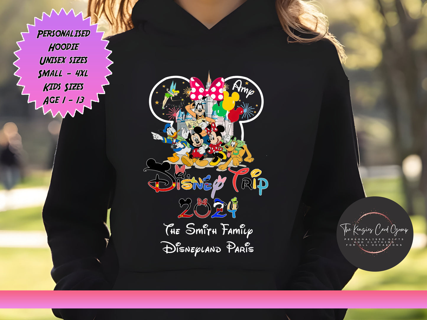 Personalised Disney Family Trip Hoodie - Minnie Mouse Edition 2025