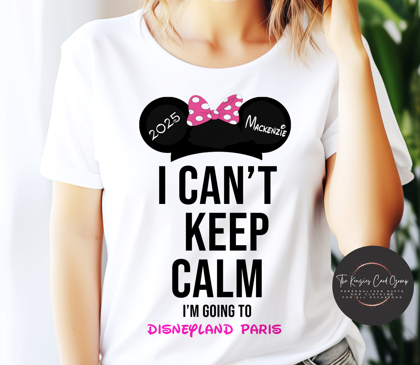 Personalised Disneyland Paris 2025 T-Shirts Matching Family First Disney Trip - Minnie Edition