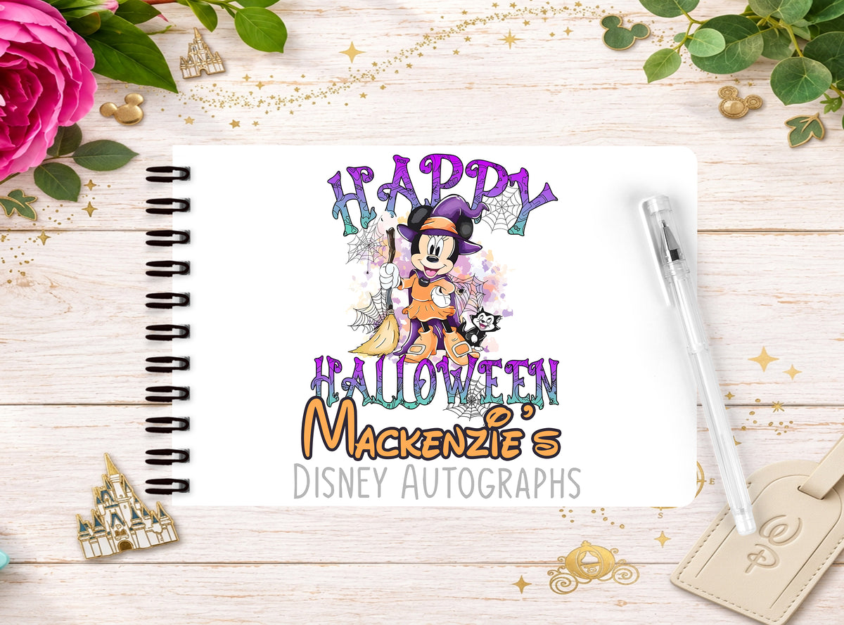 Personalised Disney Autograph Book - Disney Fab Five Halloween Edition