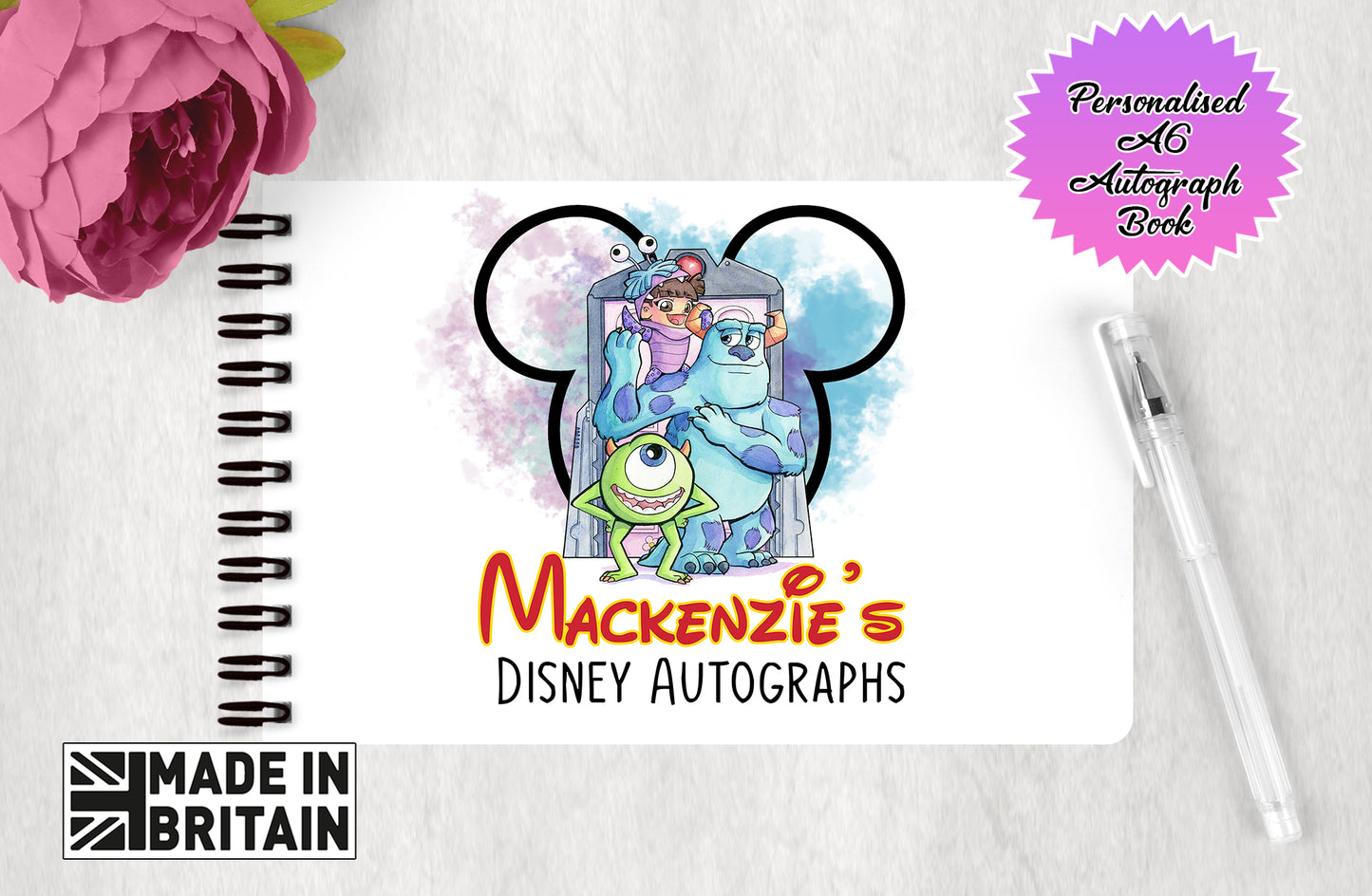 Personalised Disney Autograph Book - Monsters Inc