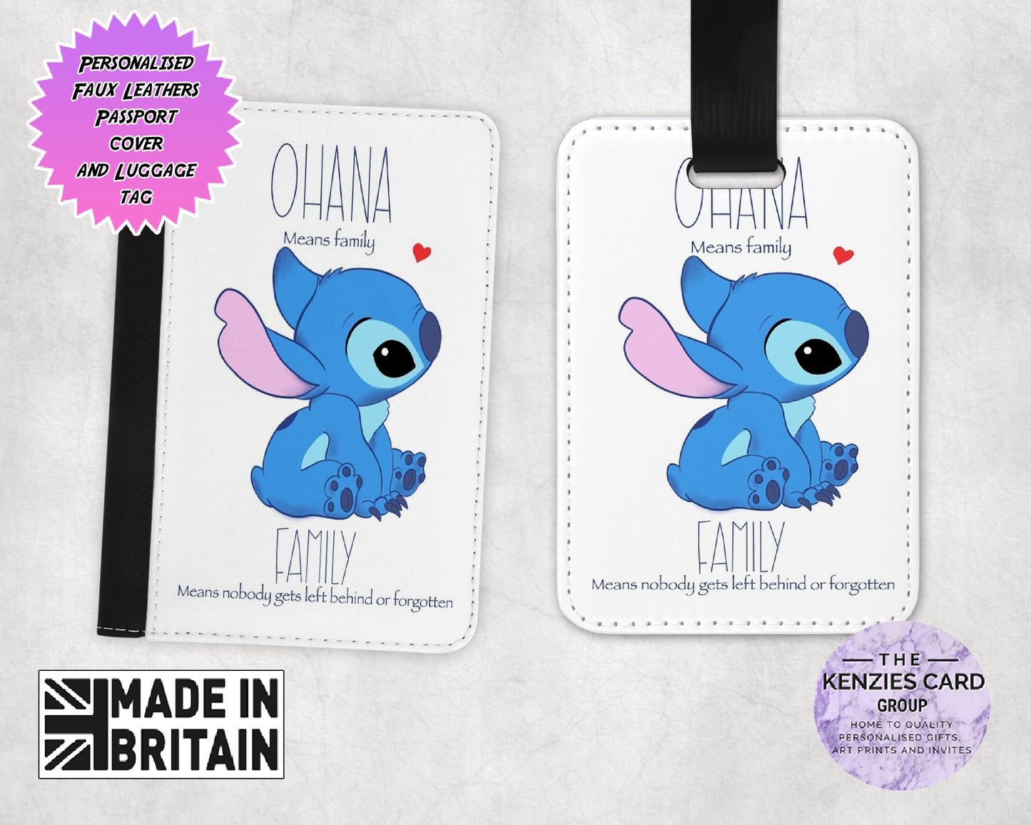 Personalised Dinsey Pixar Cars Lightning Mcqueen Matching Passport and Luggage Tag Sets