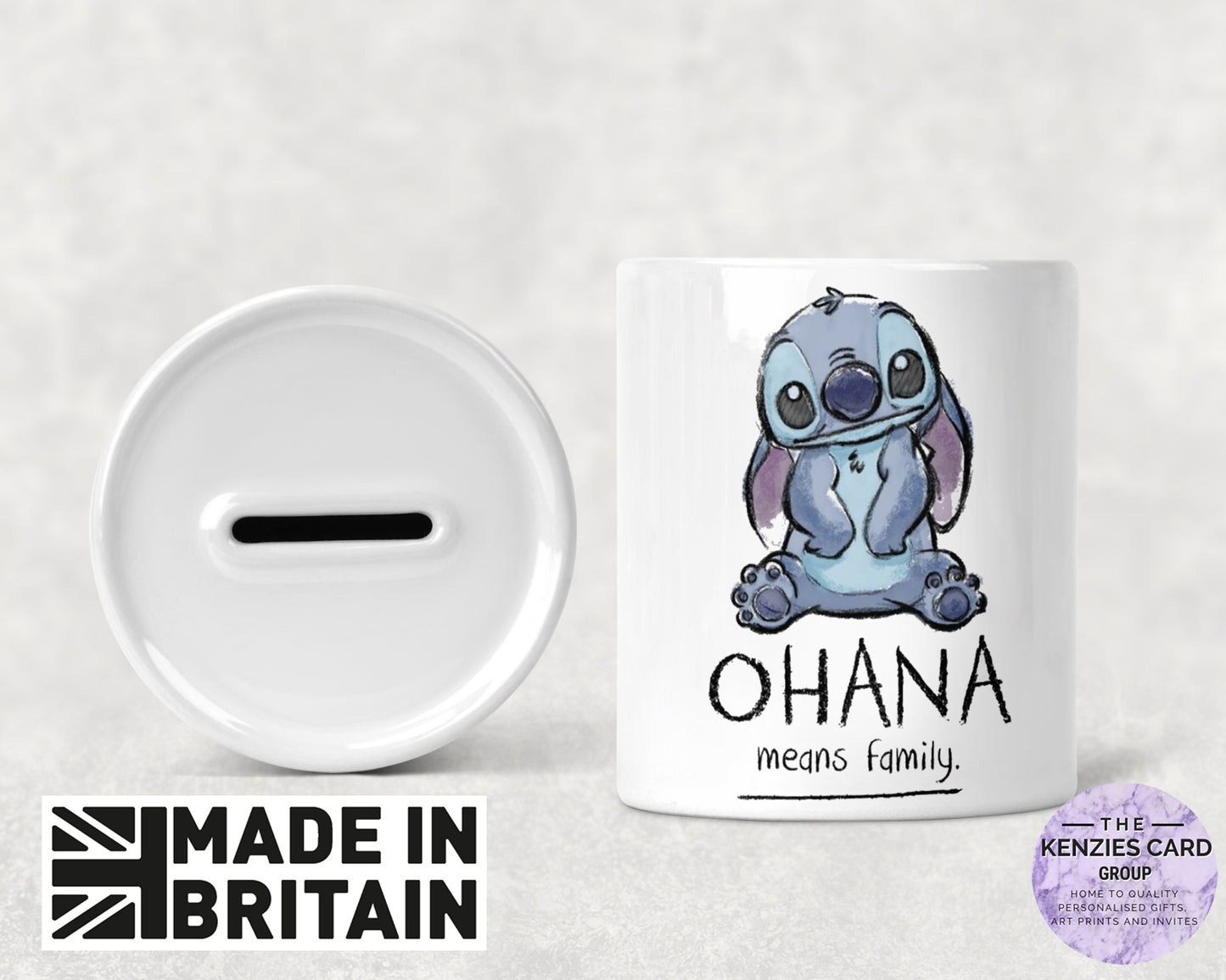 Personalised Stitch - Lilo And Stitch - Ceramic Money Box - Piggy Bank