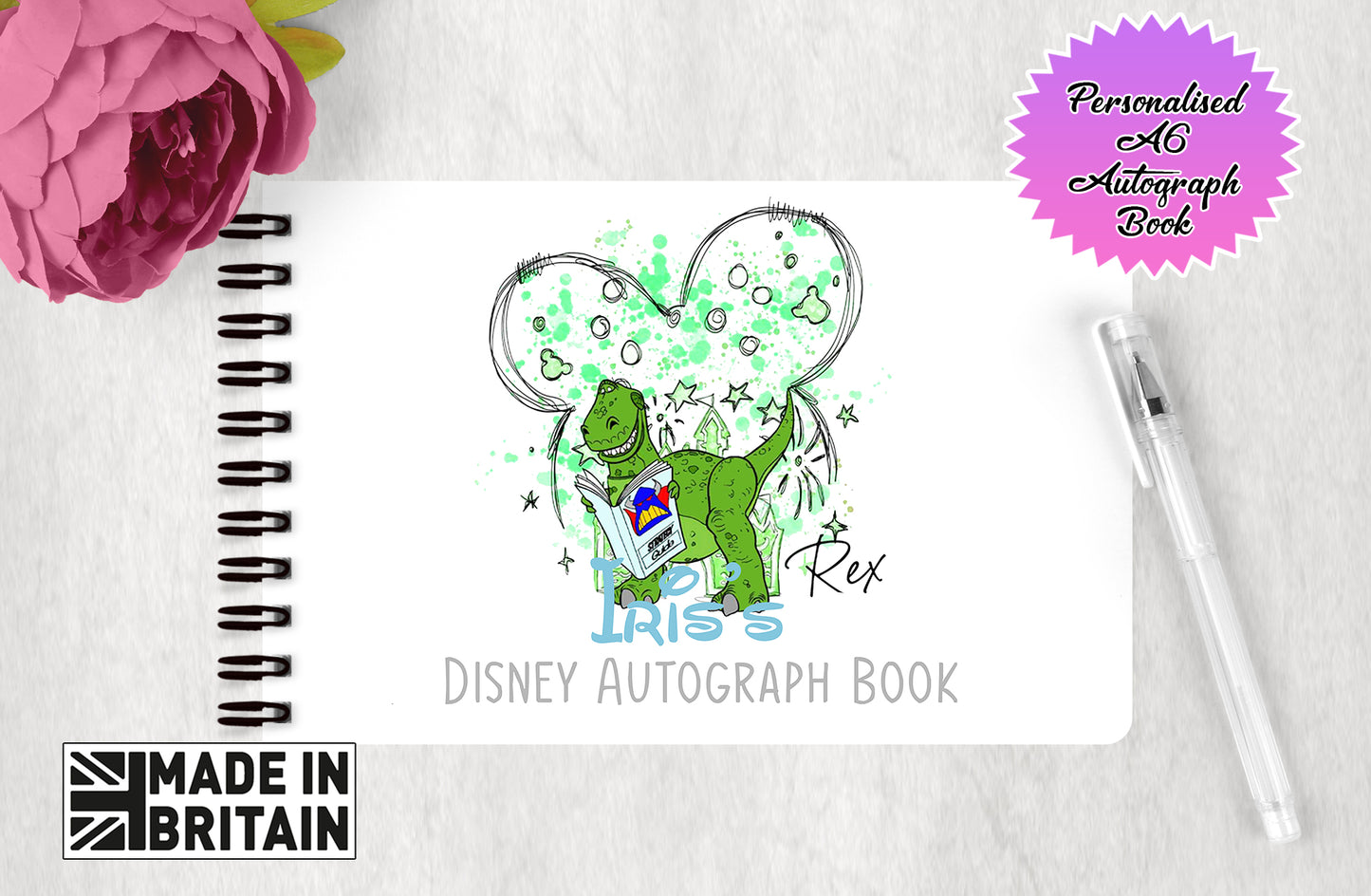 Personalised Disney Autograph Book - Ariel Little Mermaid