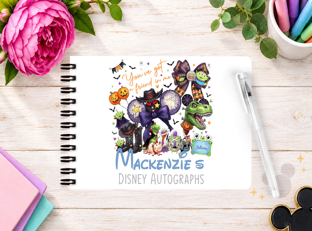 Personalised Disney Autograph Book - Toy Story Edition Halloween Edition V5