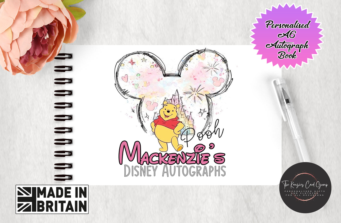 Personalised Disney Autograph Book - Winnie The Pooh and Friends Edition V3