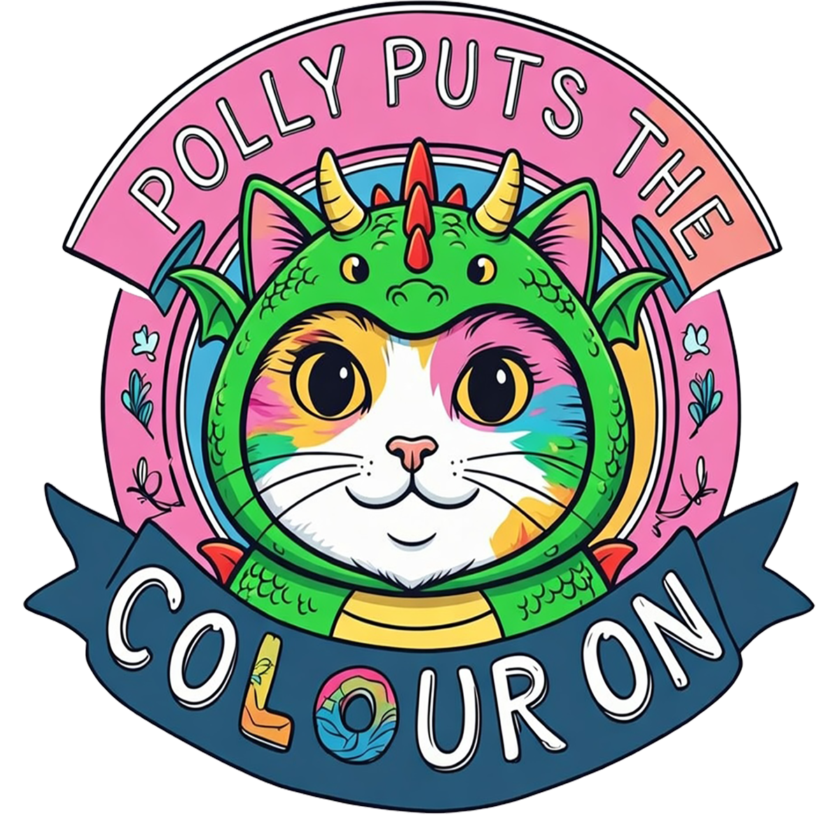 Polly Puts The Colour On UV DTF Decal - Dragon Cat Edition