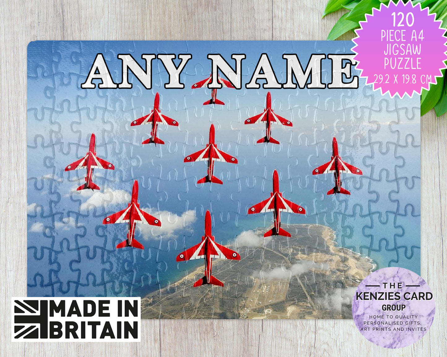 Personalised Red Arrows Edition 120 pcs Kids and Adults Jigsaw Puzzle V3