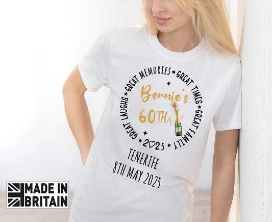 Personalised Girls Trip Girls Holiday Matching Family T Shirt 2025 Custom Edition