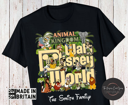 Personalised Disney World Animal Kingdom Family Trip T Shirt - New Edition