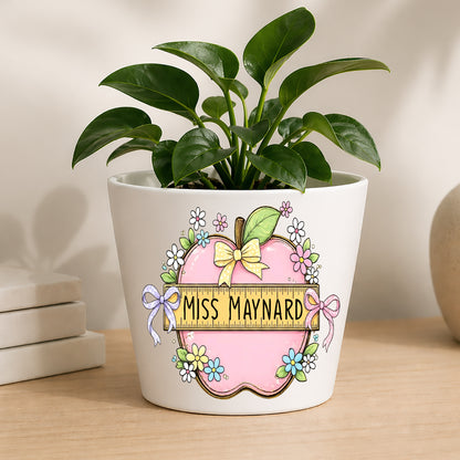 Personalised Teacher Plant Pot | Custom Teacher Appreciation Gift, Thank You Present