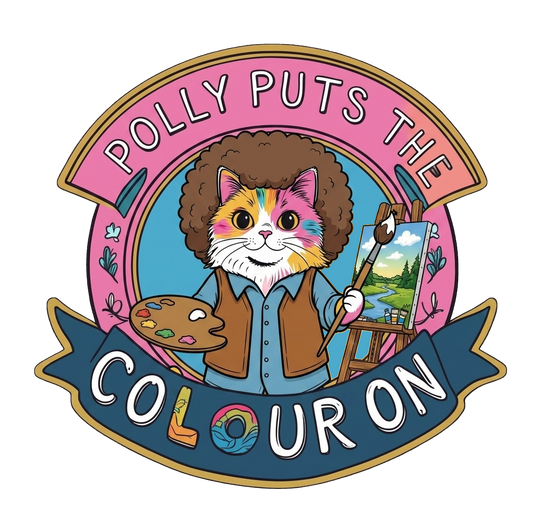 Polly Puts The Colour On UV DTF Decal (Bob Ross Edition)