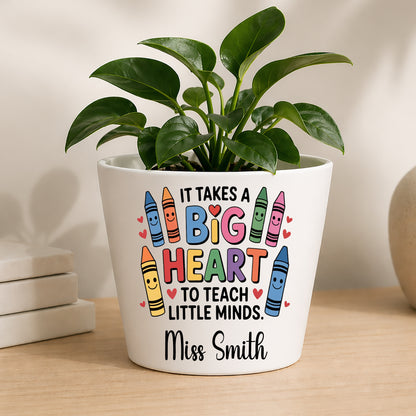 Personalised Teacher Plant Pot | Custom Teacher Appreciation Gift, Thank You Present