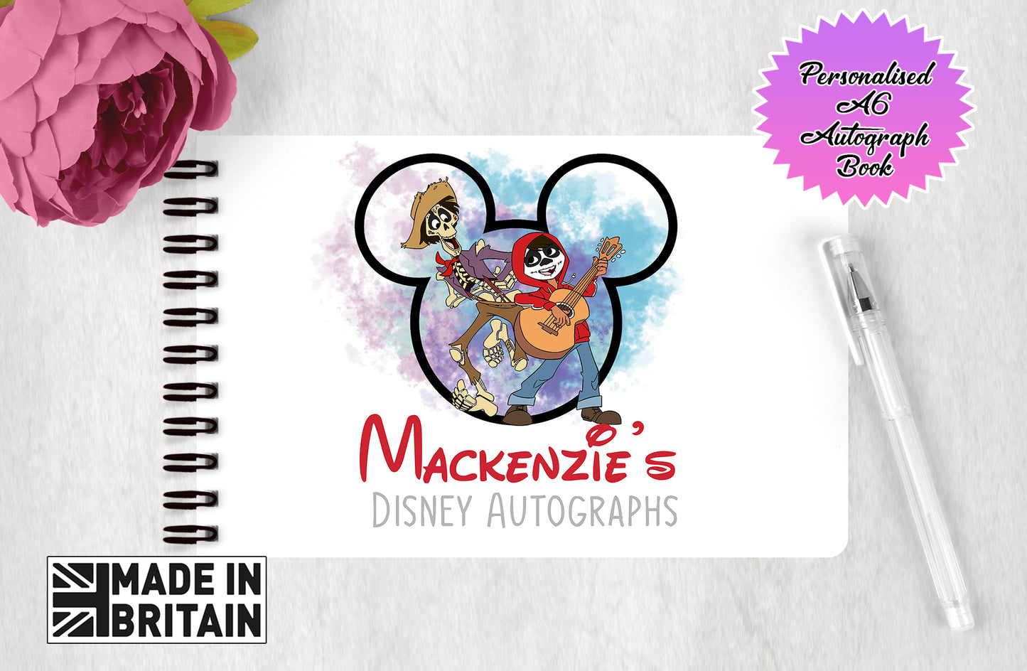 Personalised Disney Autograph Book - Pixars Coco Edition V2