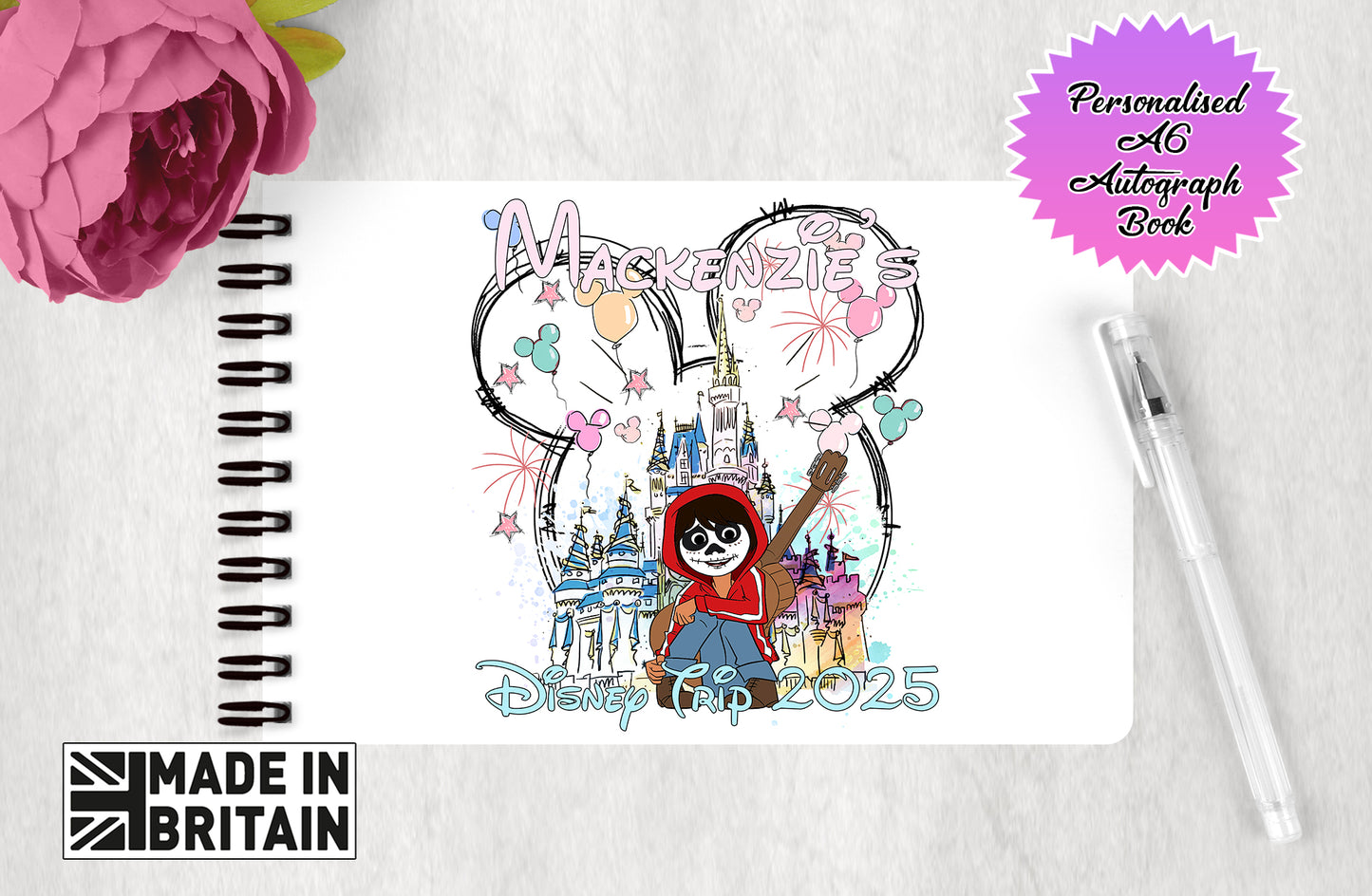 Personalised Disney Autograph Book - Pixars Coco Edition V3