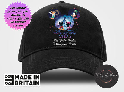 Personalised Disneyworld / Disneyland Paris Matching Family Caps - Disney Trip Edition 2025 (Copy)