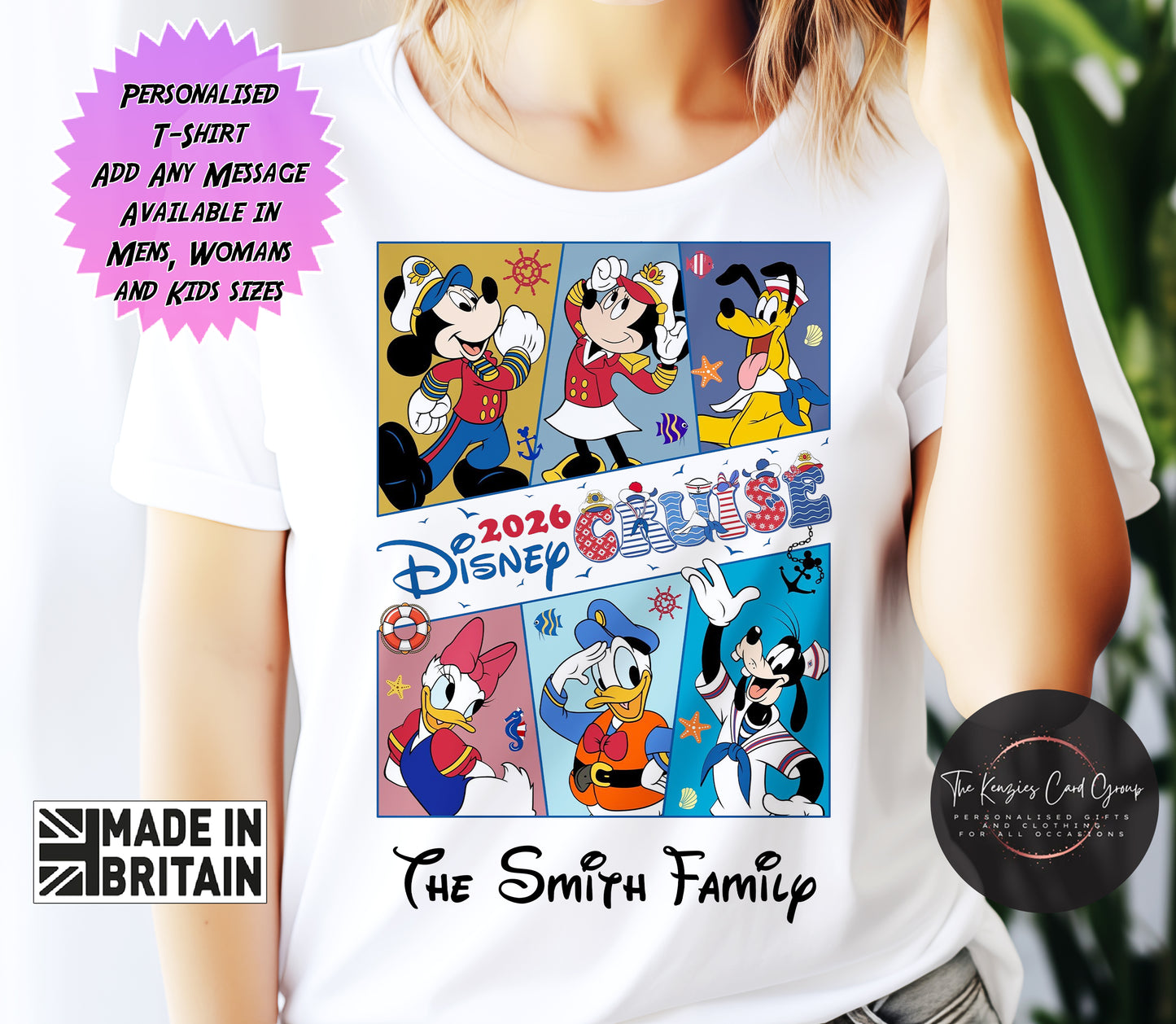 Personalised Disney Cruise 2026 Matching Family Trip T Shirts