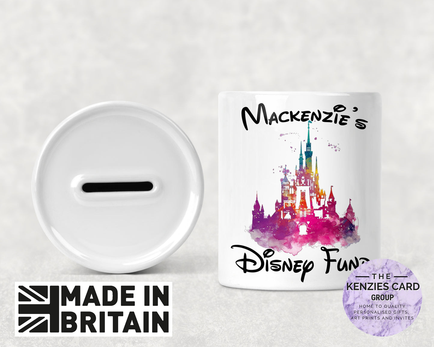 Personalised Magical Castle - Holiday Fund Money Box - Disney Inspiered Castle -