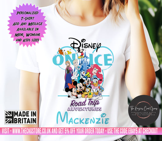 Personalised Disney On Ice UK Tour Matching Family T Shirt - 2024/2024 Edition