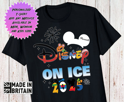 Personalised Disney On Ice UK Tour  Matching Family T Shirt - 2025 Edition 1