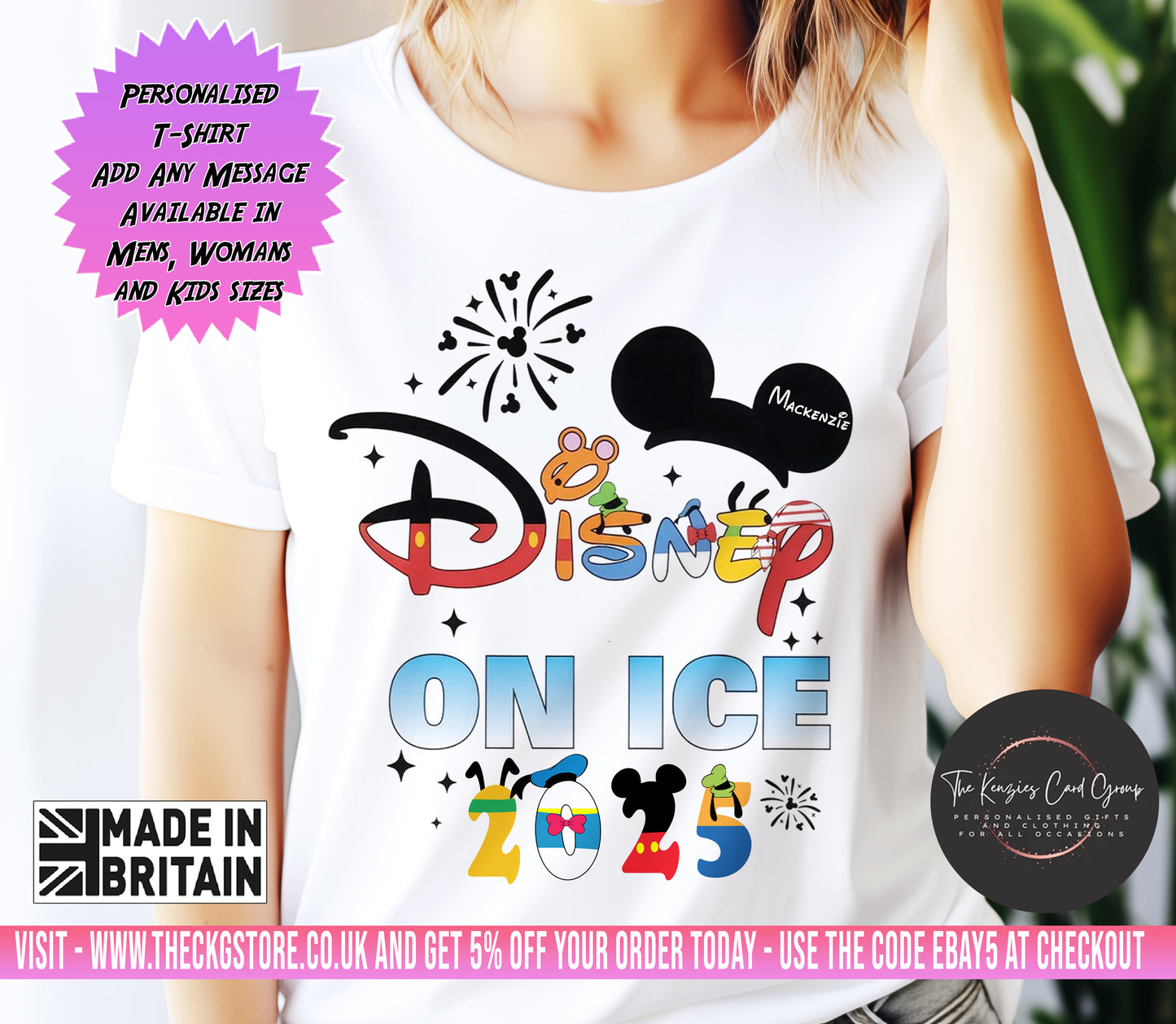 Personalised Disney On Ice UK Tour  Matching Family T Shirt - 2025 Edition 2