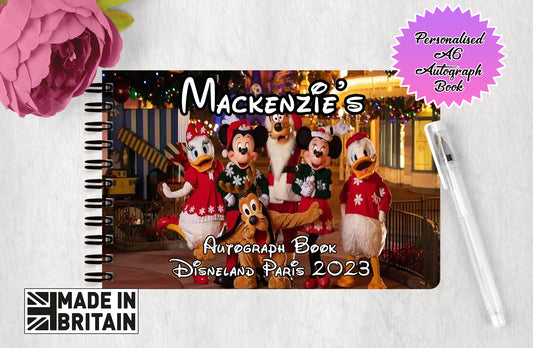 Personalised Disney Autograph Book - Disney Christmas