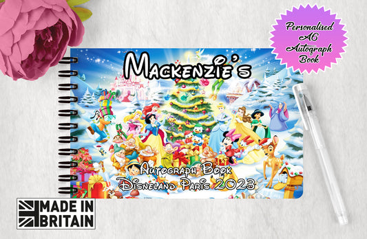 Personalised Disney Autograph Book - Disney Christmas