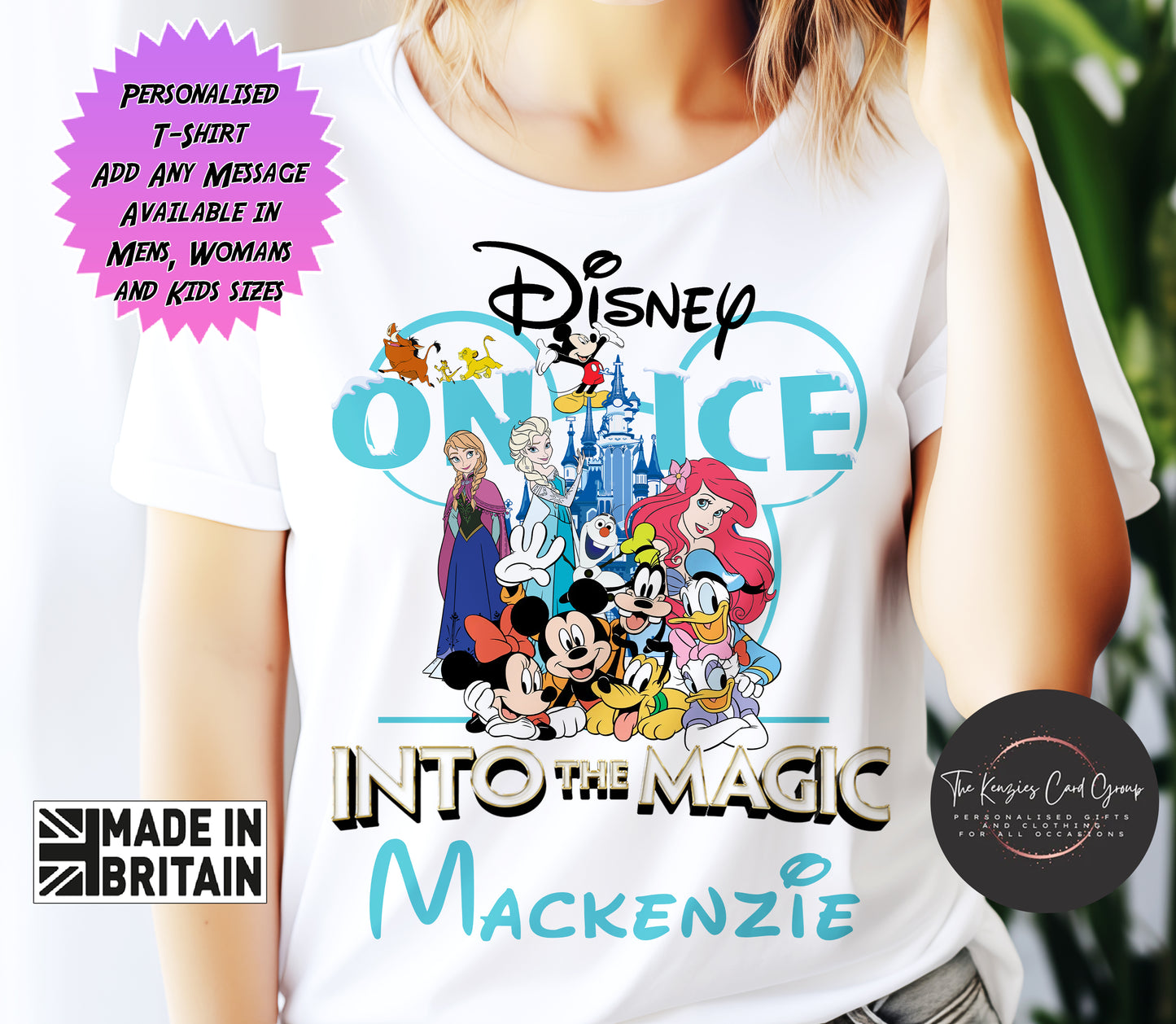 Personalised Disney On Ice UK Tour Matching Family T Shirts - Into The Magic 2026 Edition V2