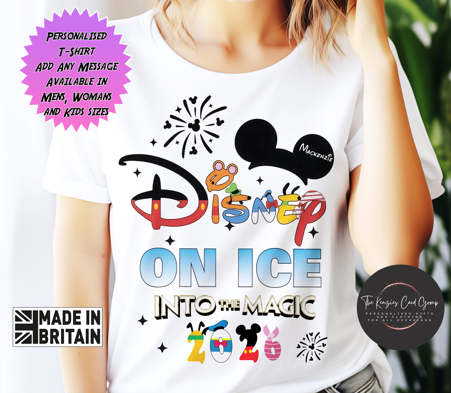 Personalised Disney On Ice UK Tour Matching Family T Shirts - Into The Magic 2026 Edition