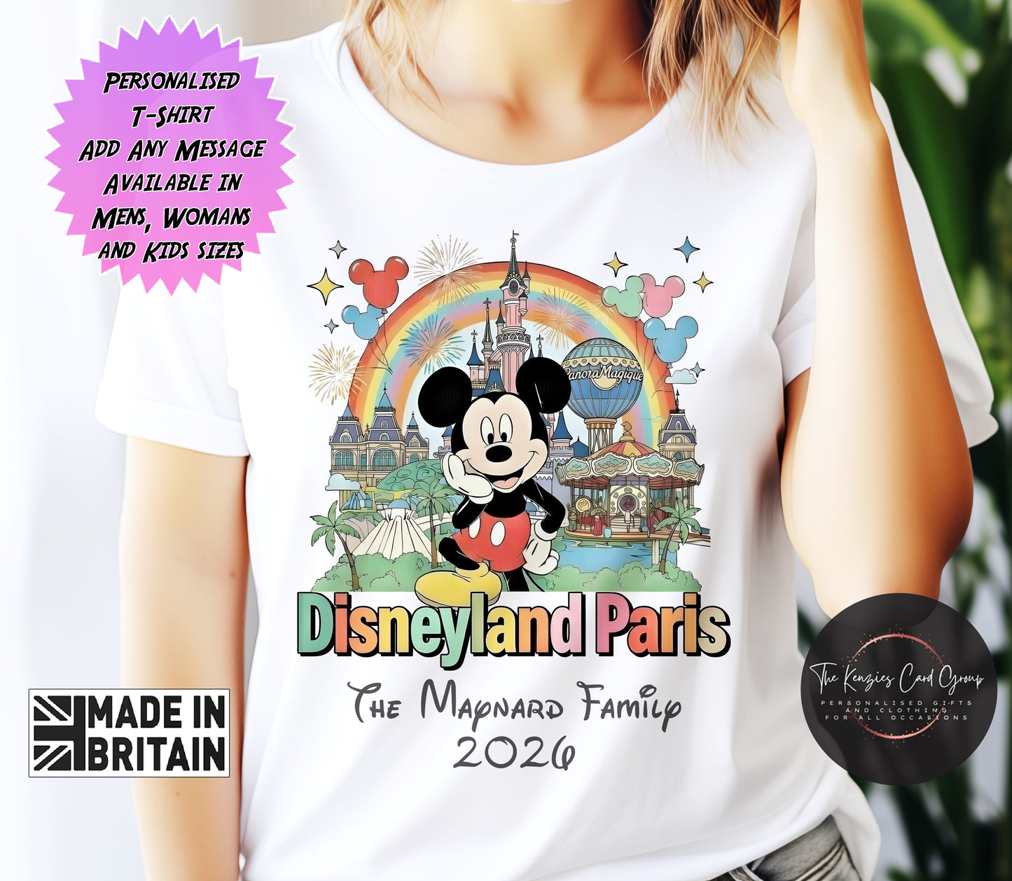 Personalised Disney Trip Matching Family Trip T Shirts - Disneyland Paris Mickey Mouse Edition