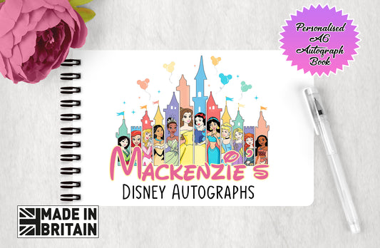 Personalised Disney Autograph Book - Disney Princess V1