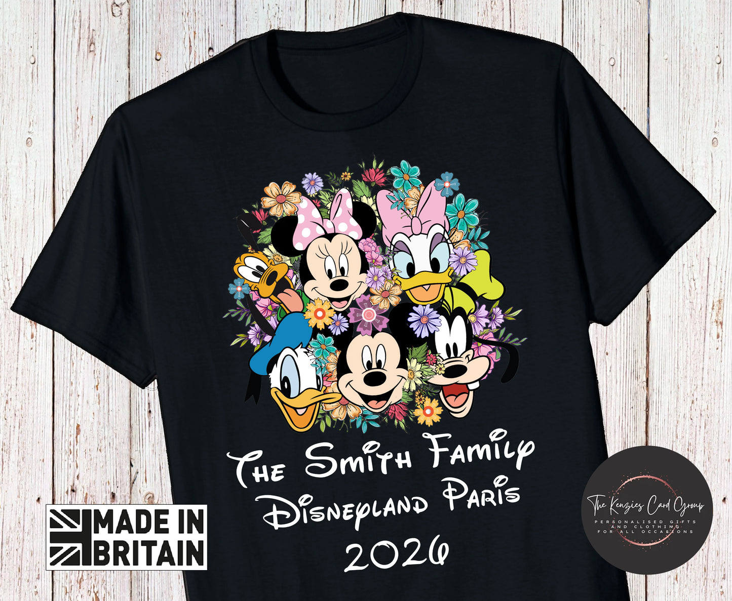 Personalised Disney Trip Matching Family Trip T Shirts - Disney Floral Gang Edition