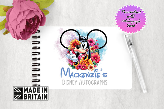 Personalised Disney Autograph Book - Fab Five Goofy Edition V3