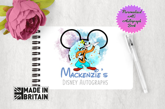 Personalised Disney Autograph Book - Fab Five Goofy Edition V2