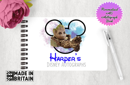 Personalised Disney Autograph Book - Marvel Comics - Groot Edition
