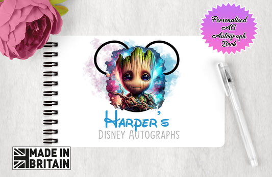 Personalised Disney Autograph Book - Marvel Comics - Groot Edition