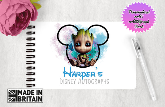 Personalised Disney Autograph Book - Marvel Comics - Groot Edition