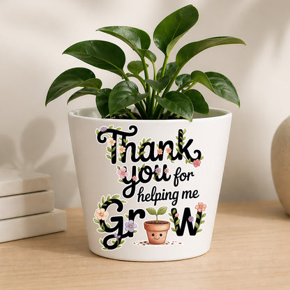 Personalised Teacher Plant Pot | Custom Teacher Appreciation Gift, Thank You Present