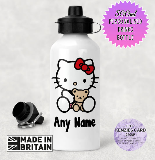 Personalised Hello Kitty Printed 500ml Water Bottle