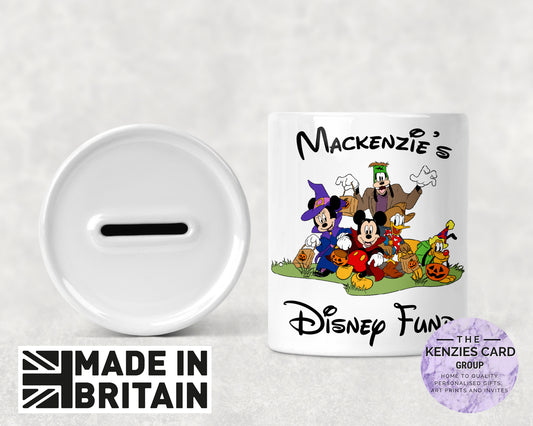 Personalised Disneys Fab 5 Halloween Ceramic Money Box - Money Tin
