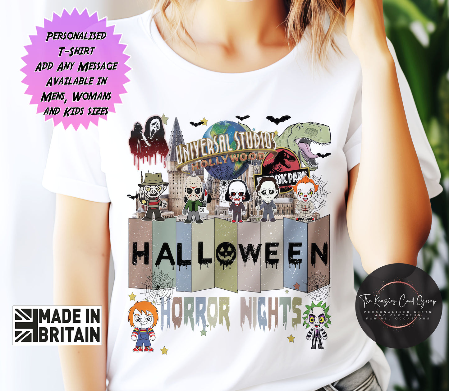 Personalised Halloween Horror Nights - Universal Studios Matching Family T Shirts