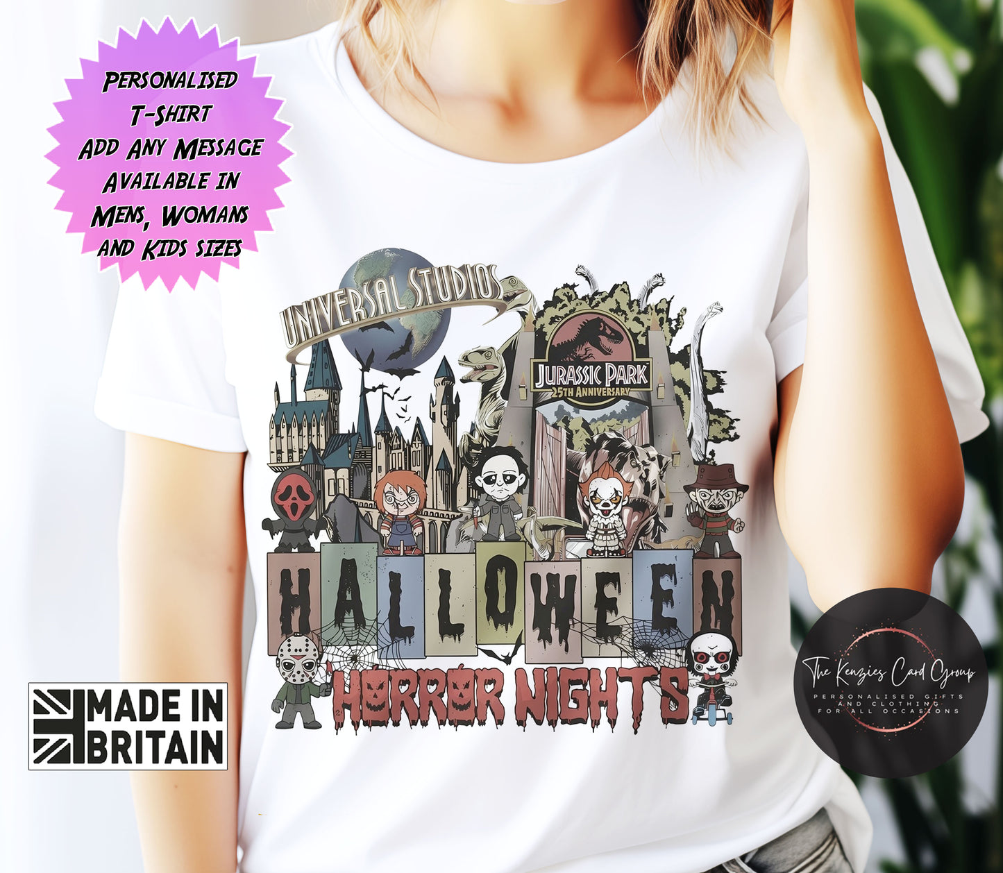 Personalised Halloween Horror Nights - Universal Studios Matching Family T Shirts