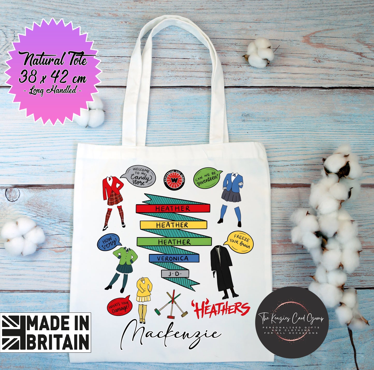 Personalised Musical Theatre Tote Bag - Heathers The Musical Edition V4