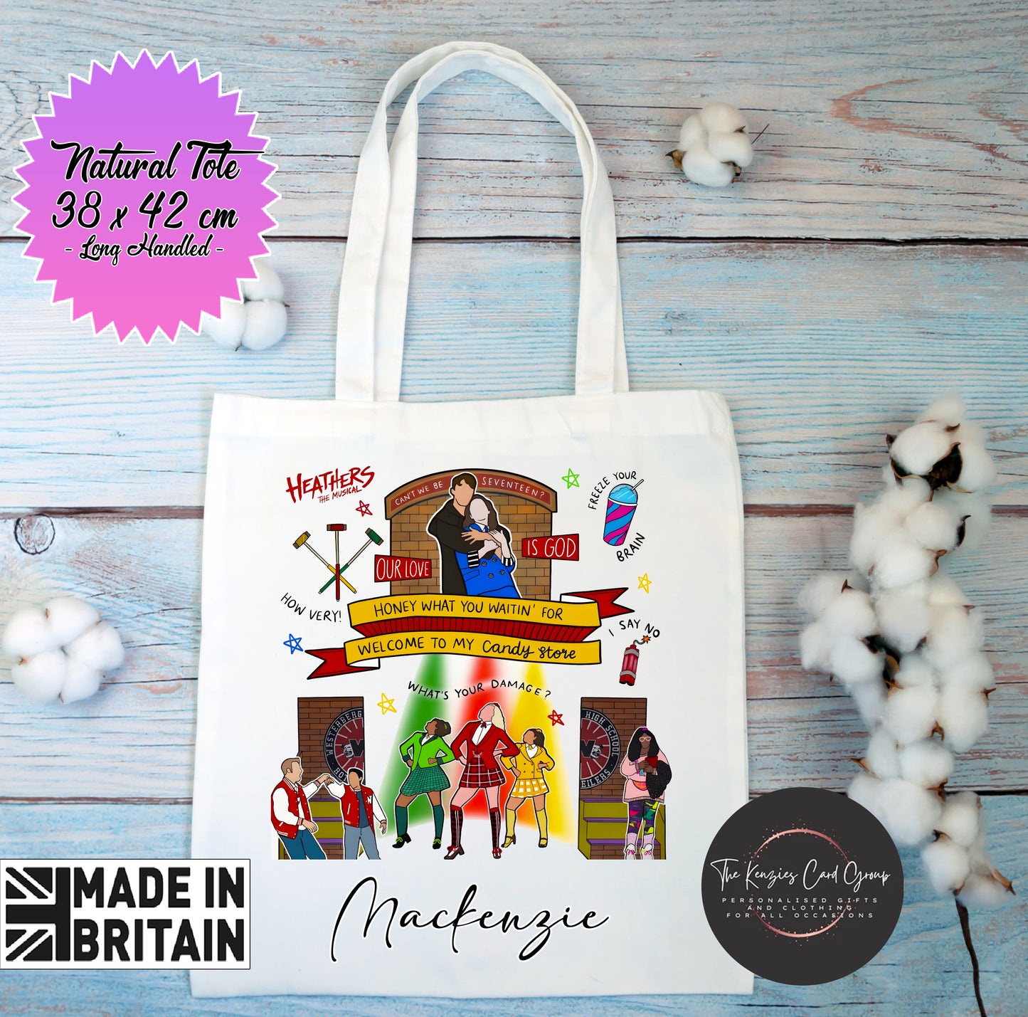 Personalised Musical Theatre Tote Bag - Heathers The Musical Edition V6