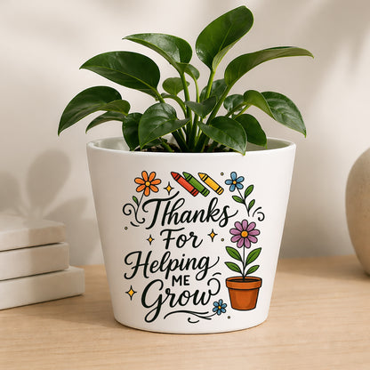 Personalised Teacher Plant Pot | Custom Teacher Appreciation Gift, Thank You Present