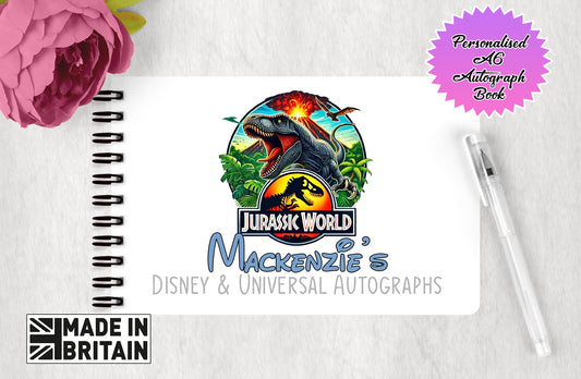 Personalised Disney & Universal Autograph Book - Jurasic World Edtion