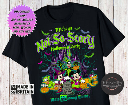 Personalised Mickeys Not So Scary Halloween Party Matching Family T Shirts - 2026 Edition