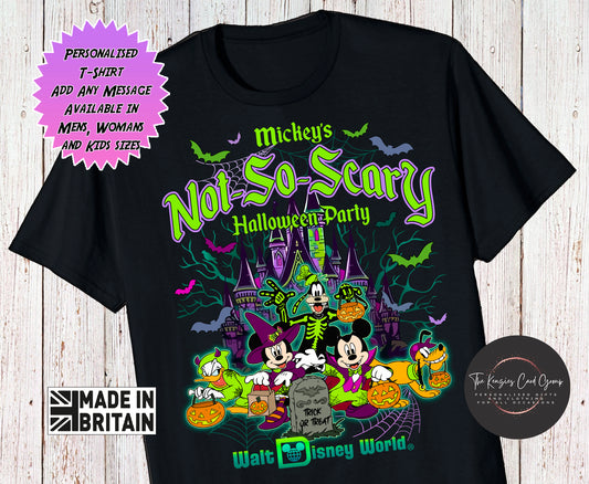 Personalised Mickeys Not So Scary Halloween Party Matching Family T Shirts - 2026 Edition
