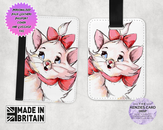 Personalised Disney's Marie Aristo Cats Edition Passport and Luggage Tag Set